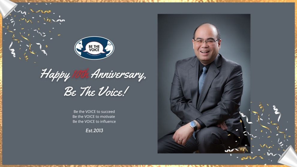 Be The Voice's 10th Anniversary! best PRESENTATION SKILLS and VOICE COACHING in singapore
